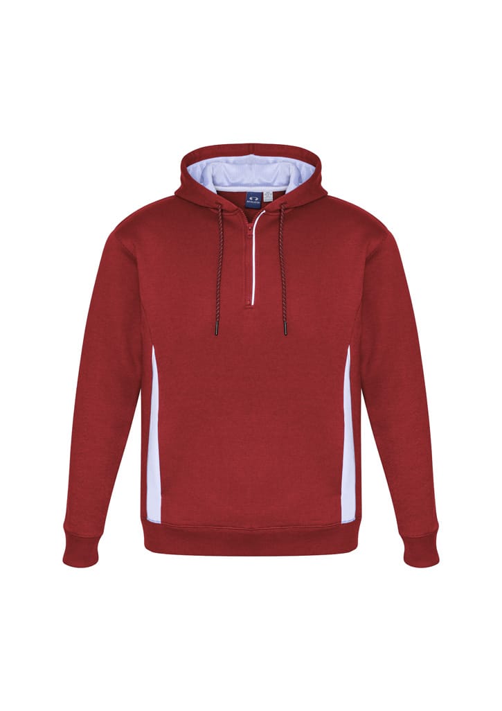 Biz Collection Adult's Renegade Hoodie SW710M in Red/White/Silver